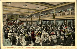 Churchill's Broadway And Forty Nineth Street New York, NY Postcard Postcard