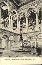 Stairway, Congressional Library Postcard