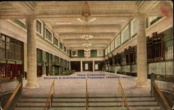 Train Concourse Chicago & Northwestern Passenger Terminal Postcard