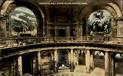 Memorial Hall, State House Boston, MA Postcard Postcard