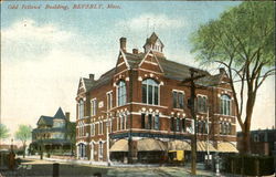 Odd Fellows Building Beverly, MA Postcard Postcard