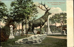 The Elks Memorial Monument Providence, RI Postcard Postcard