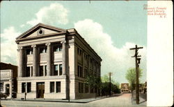 Masonic Temple And Library Postcard