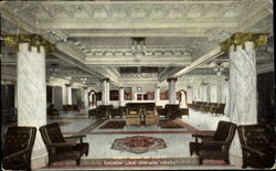 French Lick Springs Hotel Right Wing Of Lobby Indiana Postcard Postcard