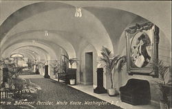 Basement Corridor, White House Postcard