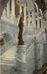 Grand Staircase, Library Of Congress Postcard