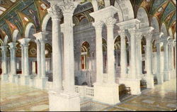 The Hall Of Columns Of The Library Postcard