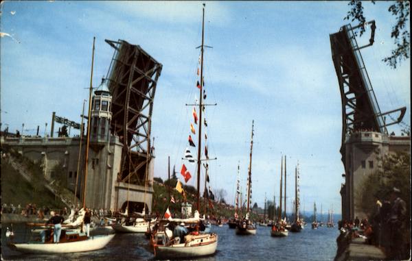 Montlake Bridge Opens Seattle Washington