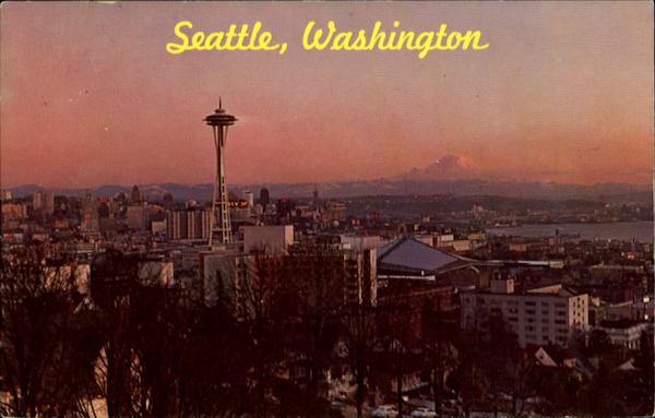 Sunset On Mount Rainier Seattle Washington