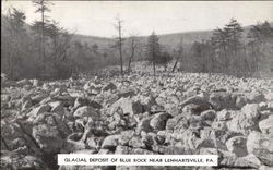 Glacial Deposit Of Blue Rock Postcard
