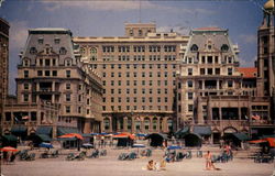The Dennis Hotel Viewed From The Beach Postcard