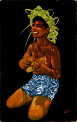 Hawaiian Boy Postcard