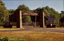 Entrance To Fort Columbia State Park And Interpretive Museum Postcard