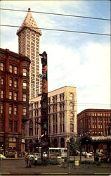 Smith Tower And Totem Seattle, WA Postcard Postcard