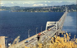 Lake Washington Floating Bridge Seattle, WA Postcard 