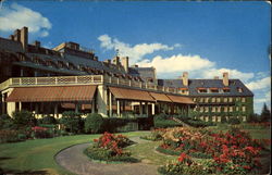 View Of The Lodge And Flower Gardens At Skytop Club Postcard