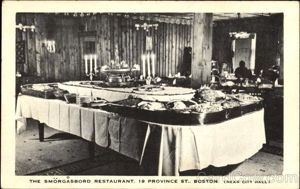 The Smorgasbord Restaurant, 19 Province St Boston Massachusetts