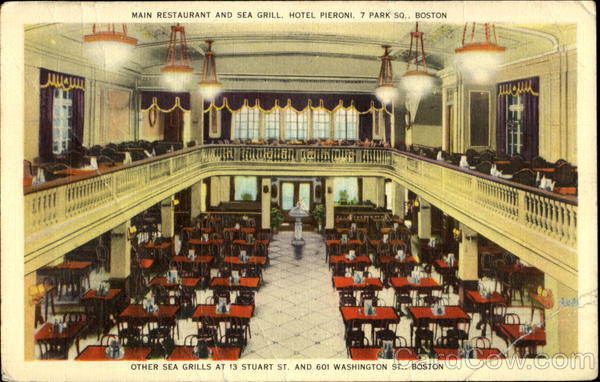 Main Restaurant And Sea Grill, 7 Park Square Boston Massachusetts