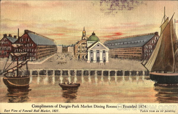 Compliments Of Durgin-Park Market Dining Room, 30 North Market St Boston Massachusetts