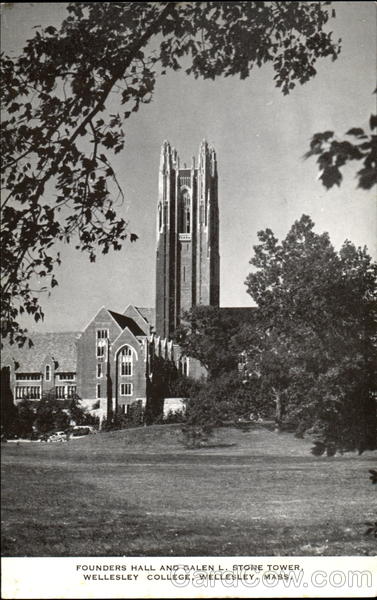 Founders Hall And Galen L. Stone Tower, Wellesley College Massachusetts