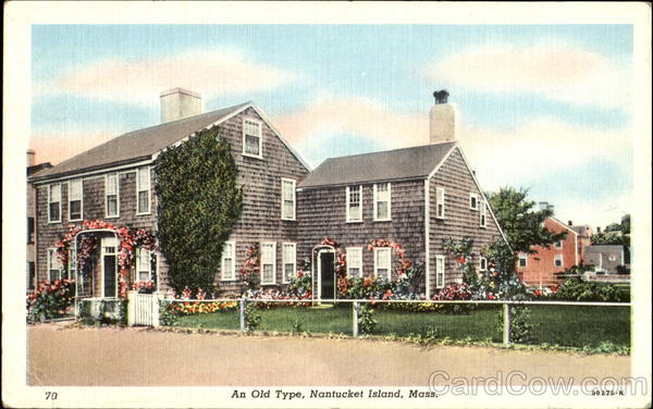 An Old Type Nantucket Island Massachusetts