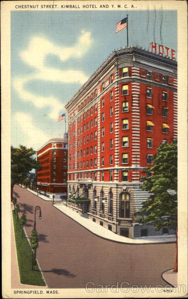 Kimball Hotel And Y. M. C. A, Chestnut Street Springfield Massachusetts