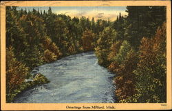 Greetings From Milford Postcard