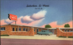 Suburban 53 Motel, U. S. 25 12269 Dix Toledo Road Wyandotte, MI Postcard Postcard