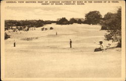 General View Showing Part Of Acreage Covered By Sand Postcard