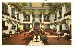 Jefferson Hotel Lobby Postcard