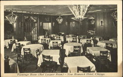 Flamingo Room New Bismarck Hotel Postcard