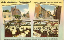 Ada Bullock's Restaurant, Corner Tremont and Stuart Sts. Postcard