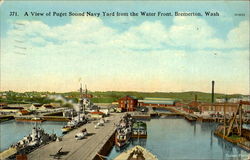 A View Of Puget Sound Navy Yard Bremerton, WA Postcard Postcard