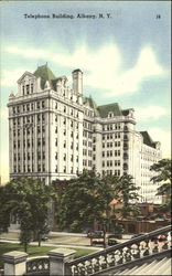 Telephone Building Albany, NY Postcard Postcard