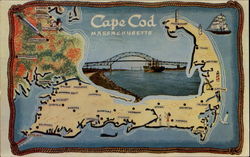Cape Cod Massachusetts Postcard Postcard