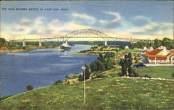 The New Bourne Bridge Cape Cod, MA Postcard Postcard