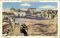 Laguna Indian Pueblo New Mexico Native Americana Postcard Postcard