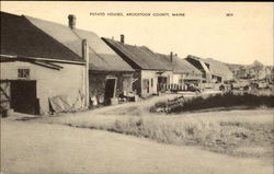 Potato Houses, Aroostook County Maine Postcard Postcard