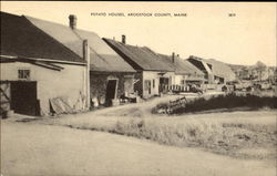 Potato Houses, Aroostook County Postcard