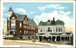 Town Hall And Post Office Old Orchard Beach, ME Postcard Postcard