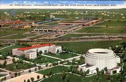 Ford Rotunda Administration Bldg. And The River Rouge Plant Postcard