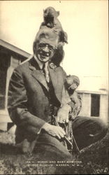 Ira H. Morse And Baby Baboons, Morse Museum Postcard
