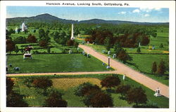 Hancock Avenue Looking South Gettysburg, PA Postcard Postcard