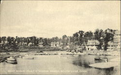 Boat Basin, Point O'Woods Beach Postcard