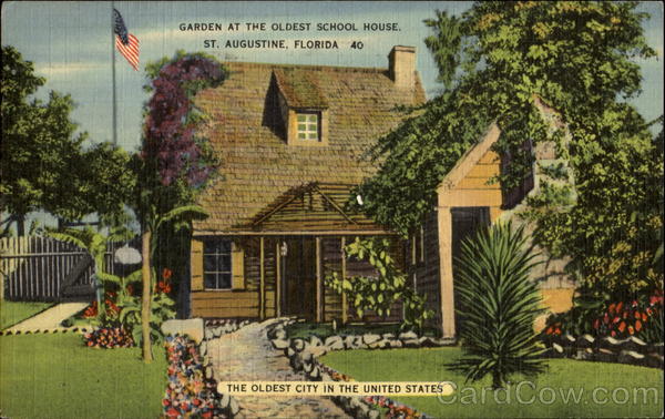 Garden At The Oldest School House St. Augustine Florida