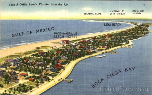 Pass-A-Grille Beach From The Air Florida
