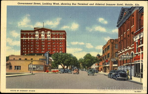 Government Street Looking West Mobile Alabama