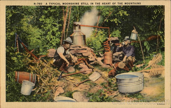 A Typical Moonshine Still In The Heart Of The Mountains