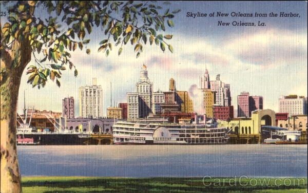 Skyline Of New Orleans From The Harbor Louisiana