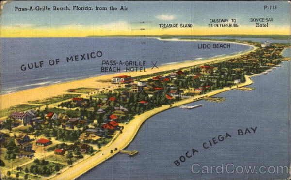 Pass-A-Grille Beach From The Air Florida